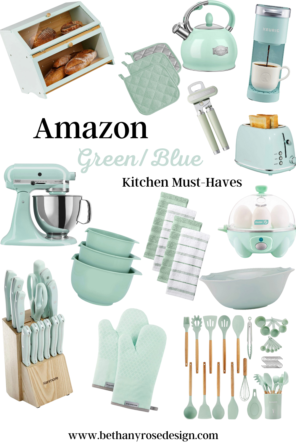 Mint Green Kitchen Accessories 